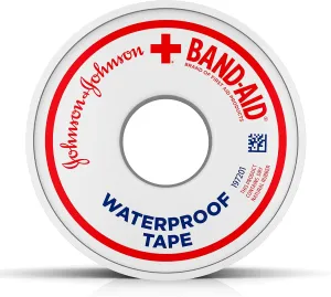 Johnson & Johnson Band-Aid Brand of First Aid Products Waterproof Tape, 1 Inch by 10 Yards (Pack of 3)