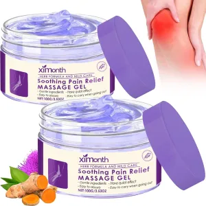 Joint Comfort Purple Gel | Emu Oil & Turmeric Extract Formula | Fast-Absorbing & Non-Greasy | Daily Body Care Gel（2PCS）
