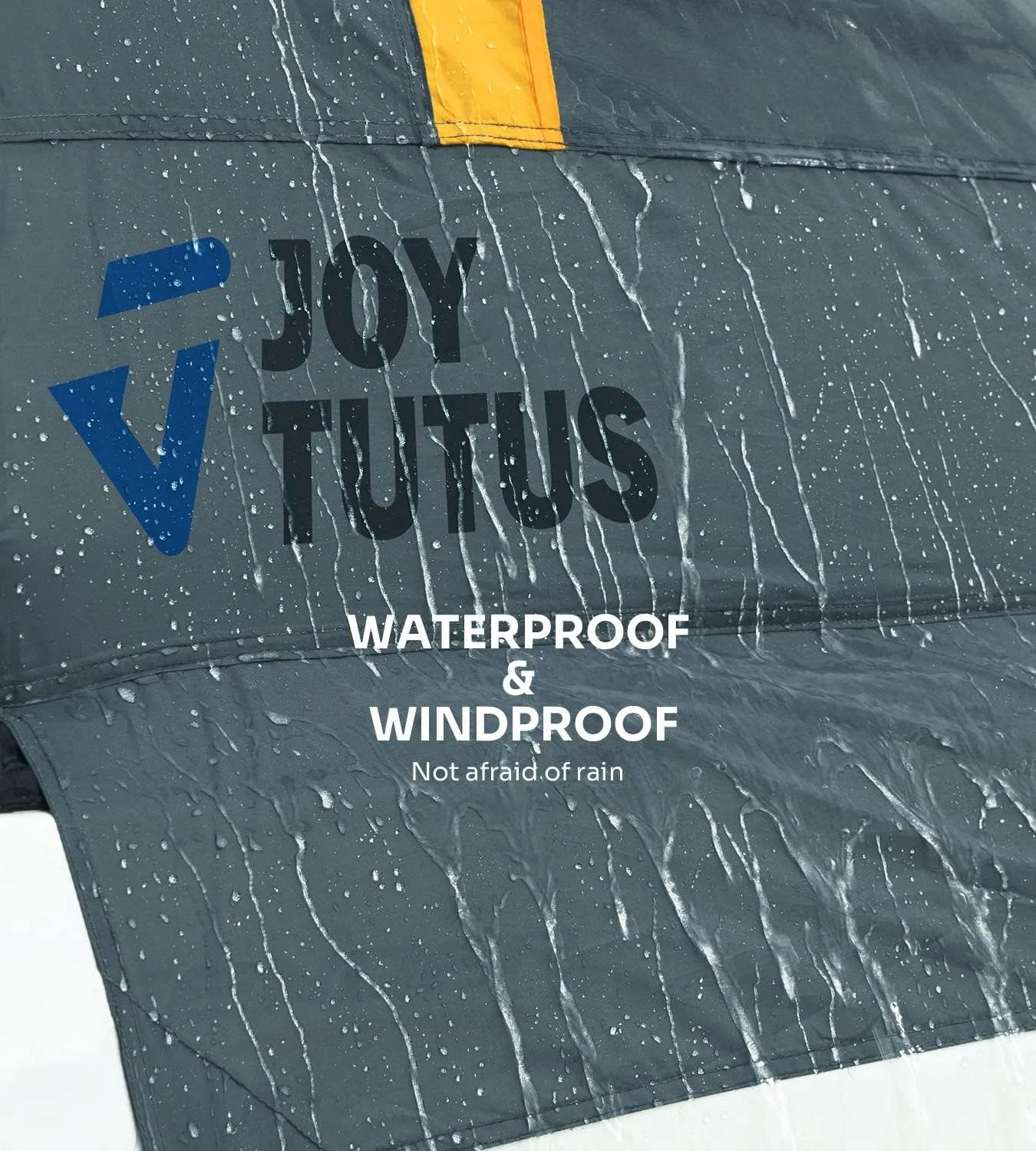 JOYTUTUS Pickup Truck Tent 2.0, Waterproof PU2000mm Double Layer for 2 Person, Portable Truck Bed Tent with Rainfly, 5.5'-6' Camping Preferred - Orange