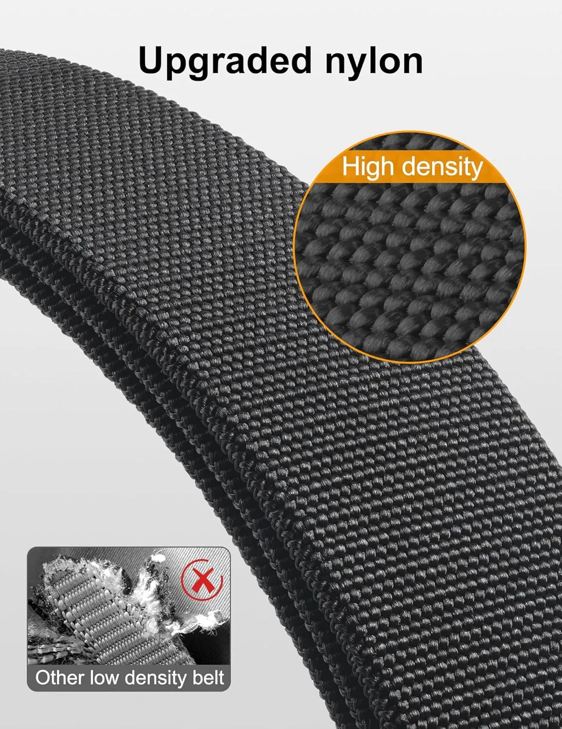 JUKMO Quick Release Tactical Belt, Military Work 1.5" Nylon Web Hiking Belt with Heavy Duty Seatbelt Buckle