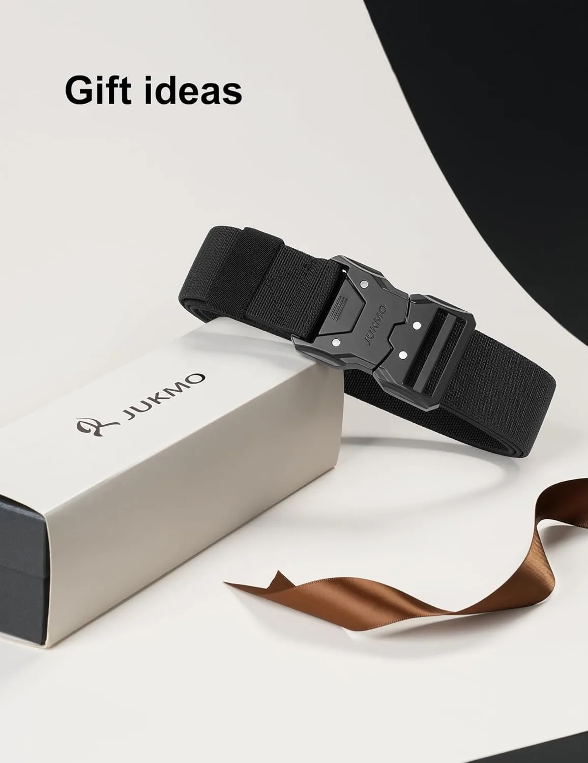 JUKMO Quick Release Tactical Belt, Military Work 1.5" Nylon Web Hiking Belt with Heavy Duty Seatbelt Buckle