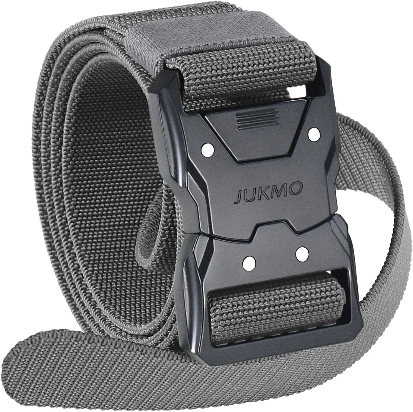 JUKMO Quick Release Tactical Belt, Military Work 1.5" Nylon Web Hiking Belt with Heavy Duty Seatbelt Buckle
