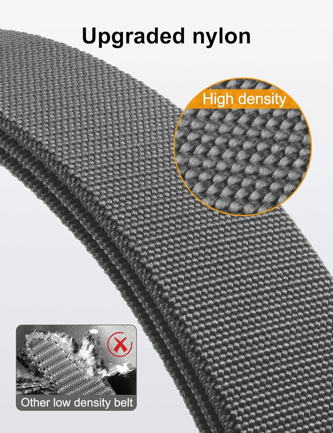 JUKMO Quick Release Tactical Belt, Military Work 1.5" Nylon Web Hiking Belt with Heavy Duty Seatbelt Buckle