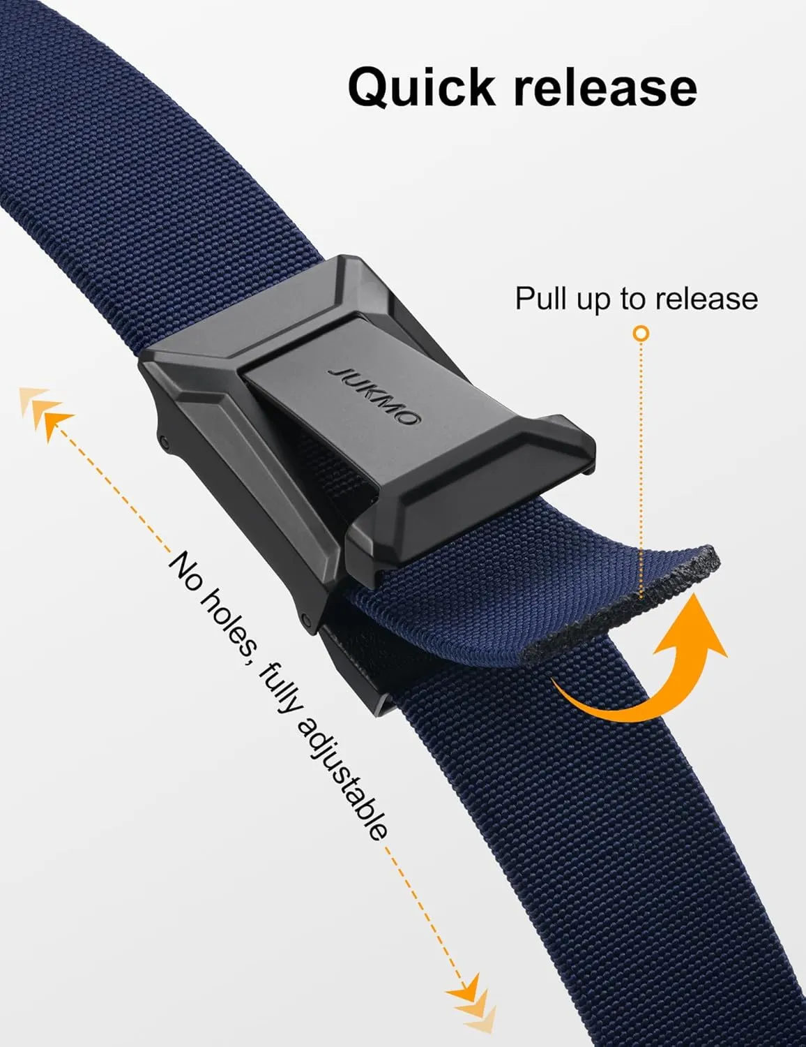 JUKMO Stretch Tactical Belt for Men,2 Pack Military Work Rigger Hiking 1.5" Elastic Nylon Web Quick Release Belt in Gift Box