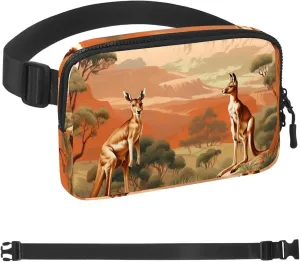 Jungle Kangaroo-1543 Crossbody Fanny Pack for Men&Women,Belt Bag for Travel Casual Walking Running Hiking Cycling