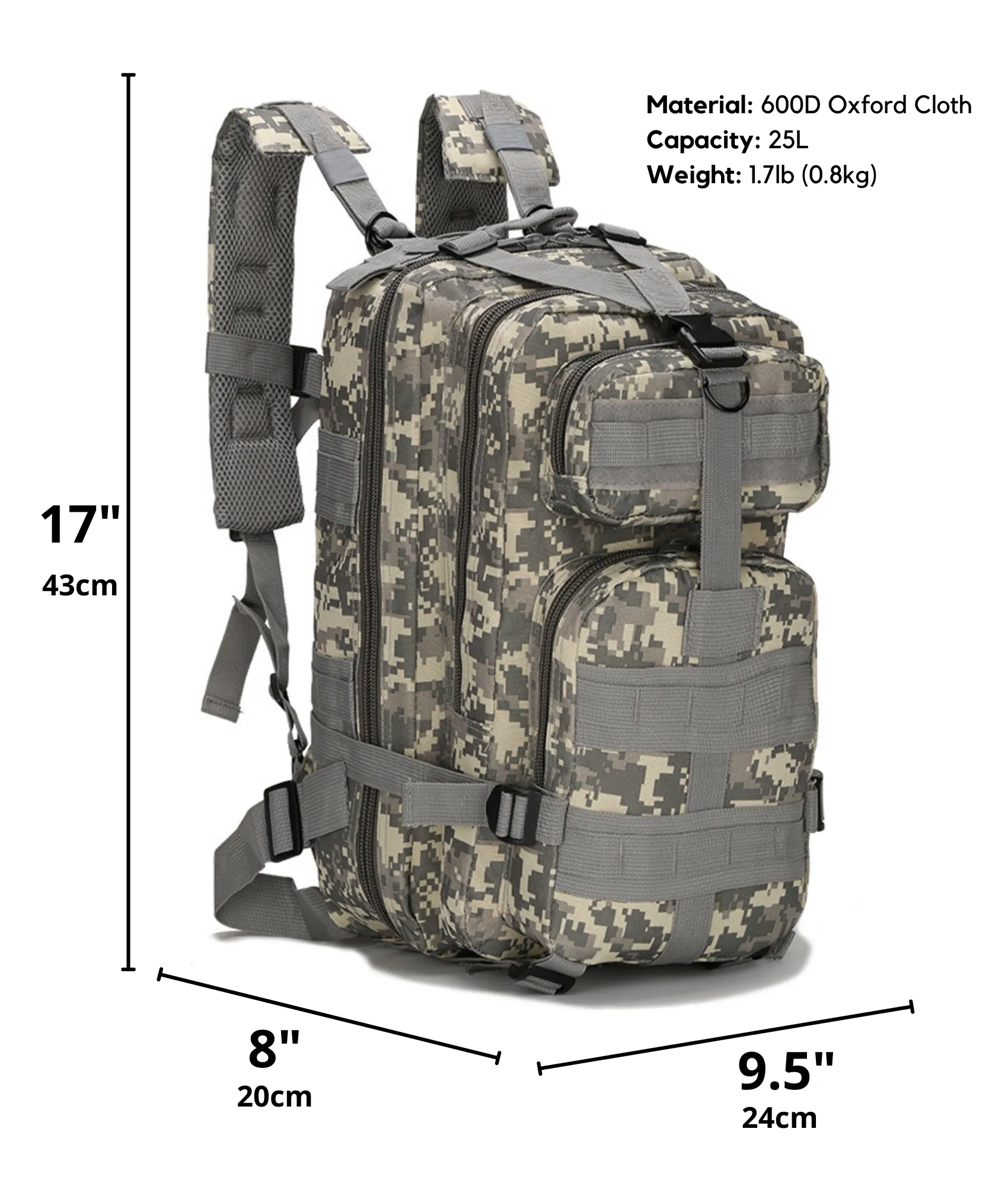 JupiterGear 25L Unisex Backpack Molle Bag Rucksack Range Bag