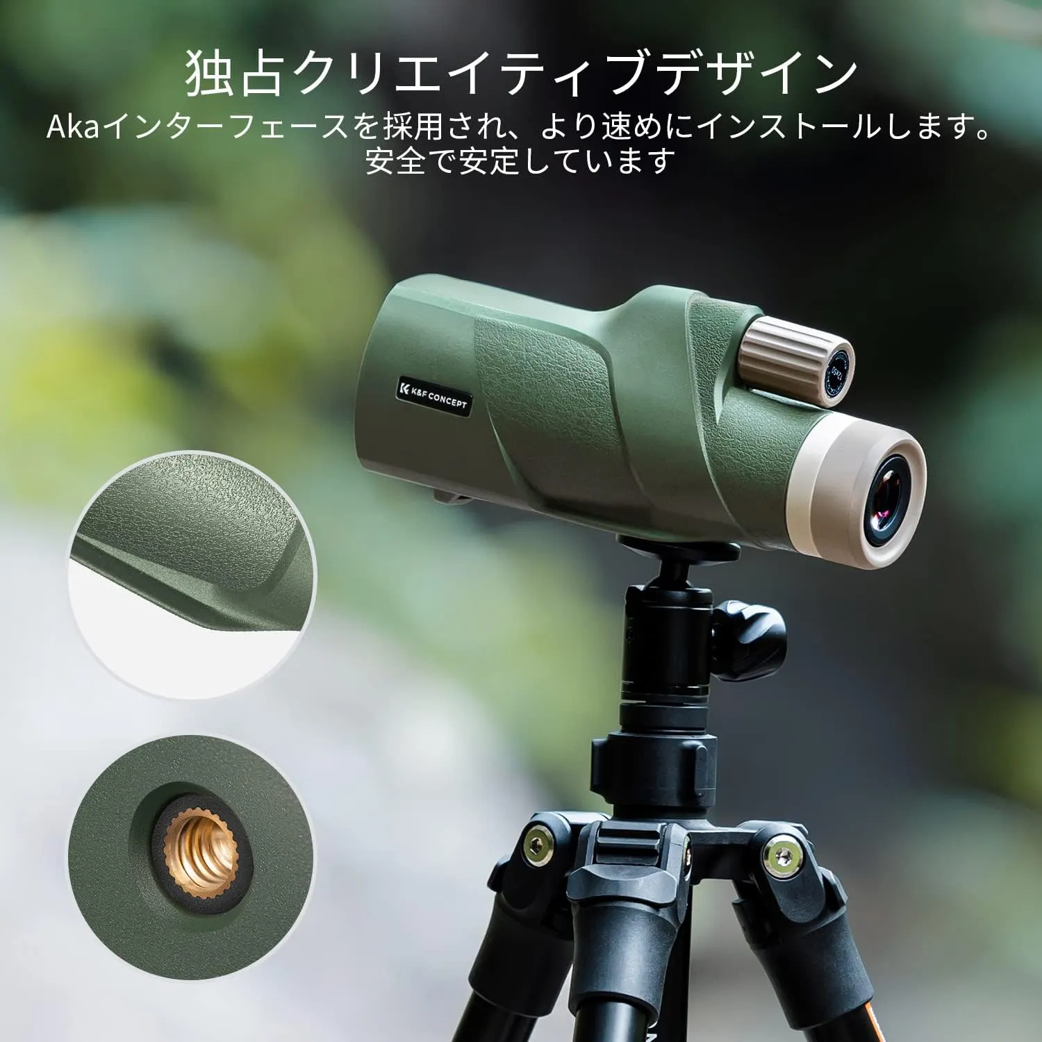 K&F Concept® IP68 10 Meters Waterproof 12X50 Monocular Telescope with Cleaning Cloth, Scope BAK-4 Prism FMC for Stargazing, Birdwatching, Hunting, Camping, Traveling, HD Monocular for Adults