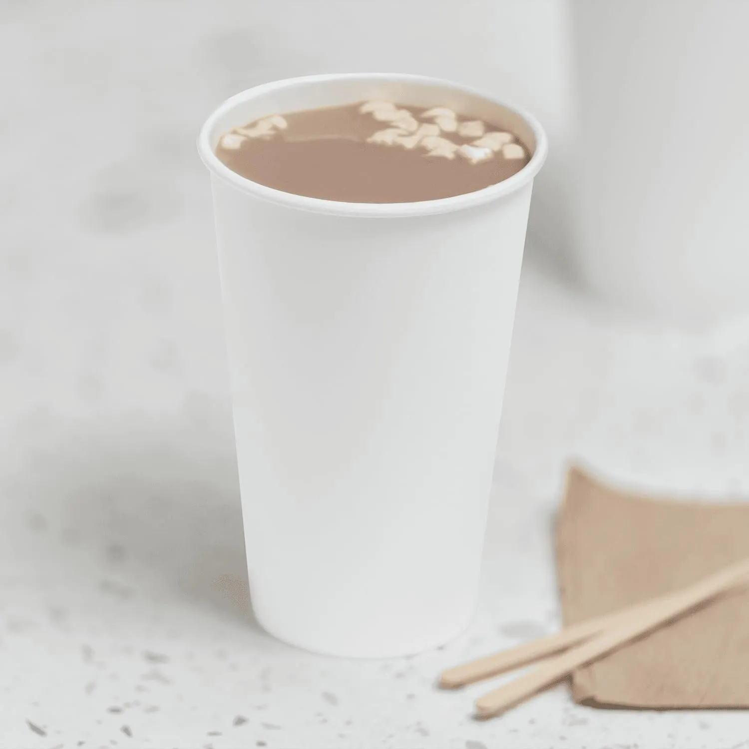 Karat 16 oz Paper Coffee Cup [1,000 ct] White Disposable Cup for Hot/ Cold Drinks and Beverages 90mm (C-K516W)