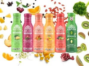 KARVIVA Organic Juice Cleanse Variety Pack – Prebiotic Detox with Sprouts & Adaptogens, Ancient Herbal Remedy for Liver, Thyroid, Digestion & Immunity Health, 6 BPA, Toxin-Free Bottles (12 oz Each)