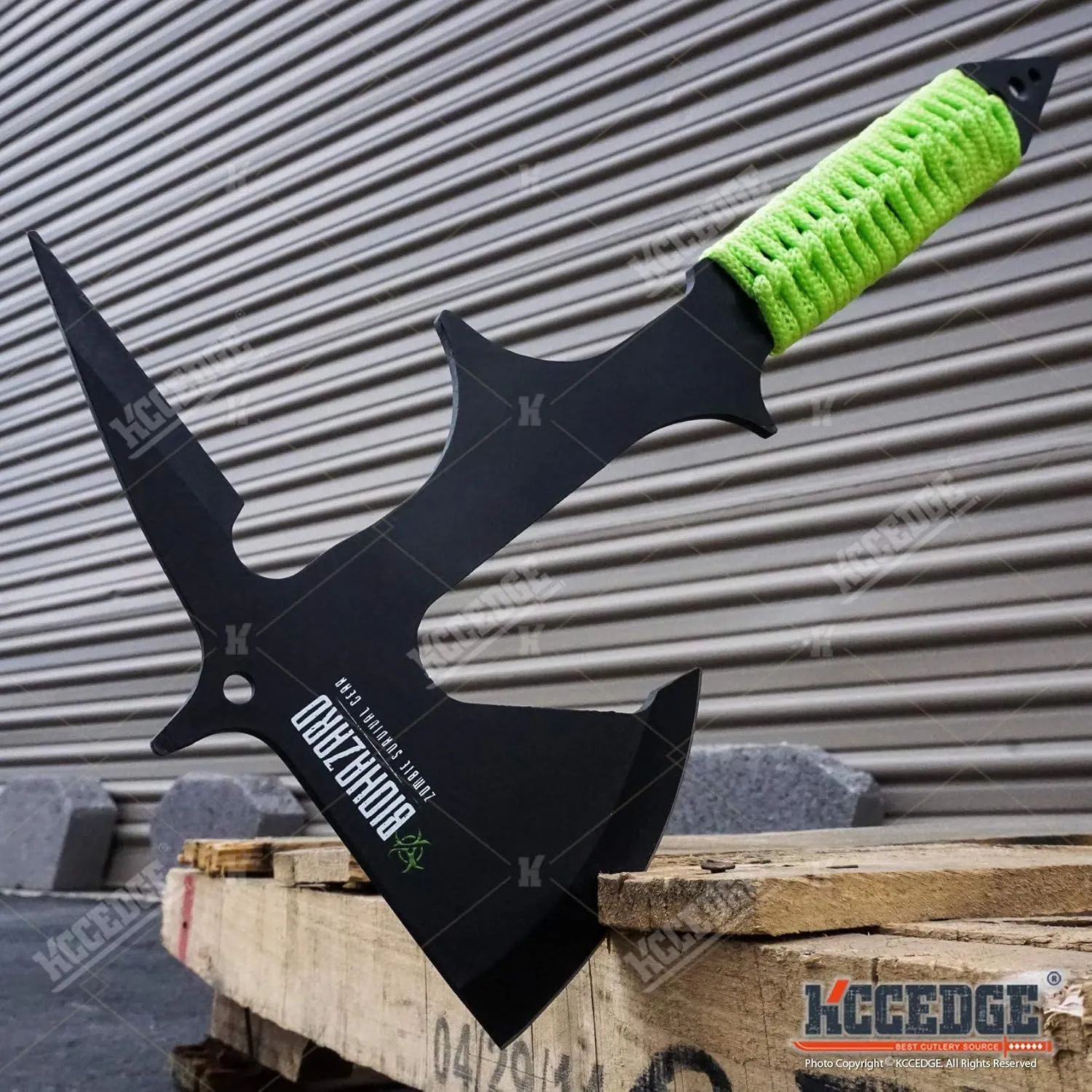 KCCEDGE BEST CUTLERY SOURCE Axe Hatchet Tactical Axe Survival Axe Hunting Knife 15 1/8 Inch Razor Sharp Edge Camping Accessories Camping Gear Survival Kit Survival Gear Tactical Gear 77718