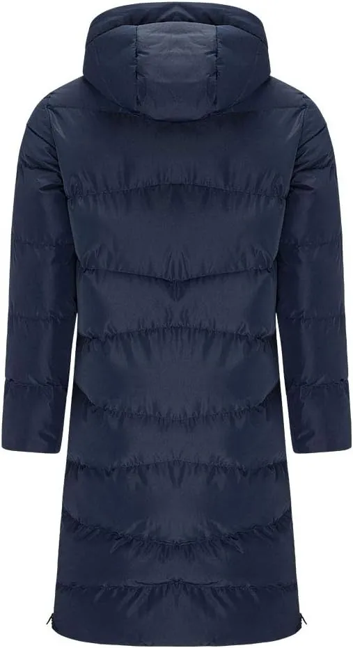 KELME Men's Long Parka Winter Coats, Windproof Hooded Soccer Jacket, Stadium Outdoor Cold Weather Warm Outerwear