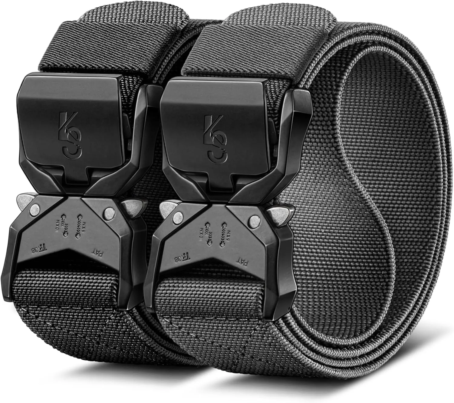 KEMISANT Men Tactical Belt,Stretch Nylon Belt Adjustable for Rigger Military Heavy Duty Work 1.5"-Quick Release