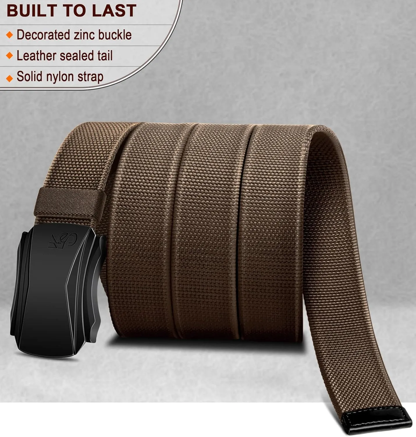 KEMISANT Mens Belt, Military Tactical Stretch Web Nylon Belt For Gift Men Hiking Hunting 1.5",Cut For Fit