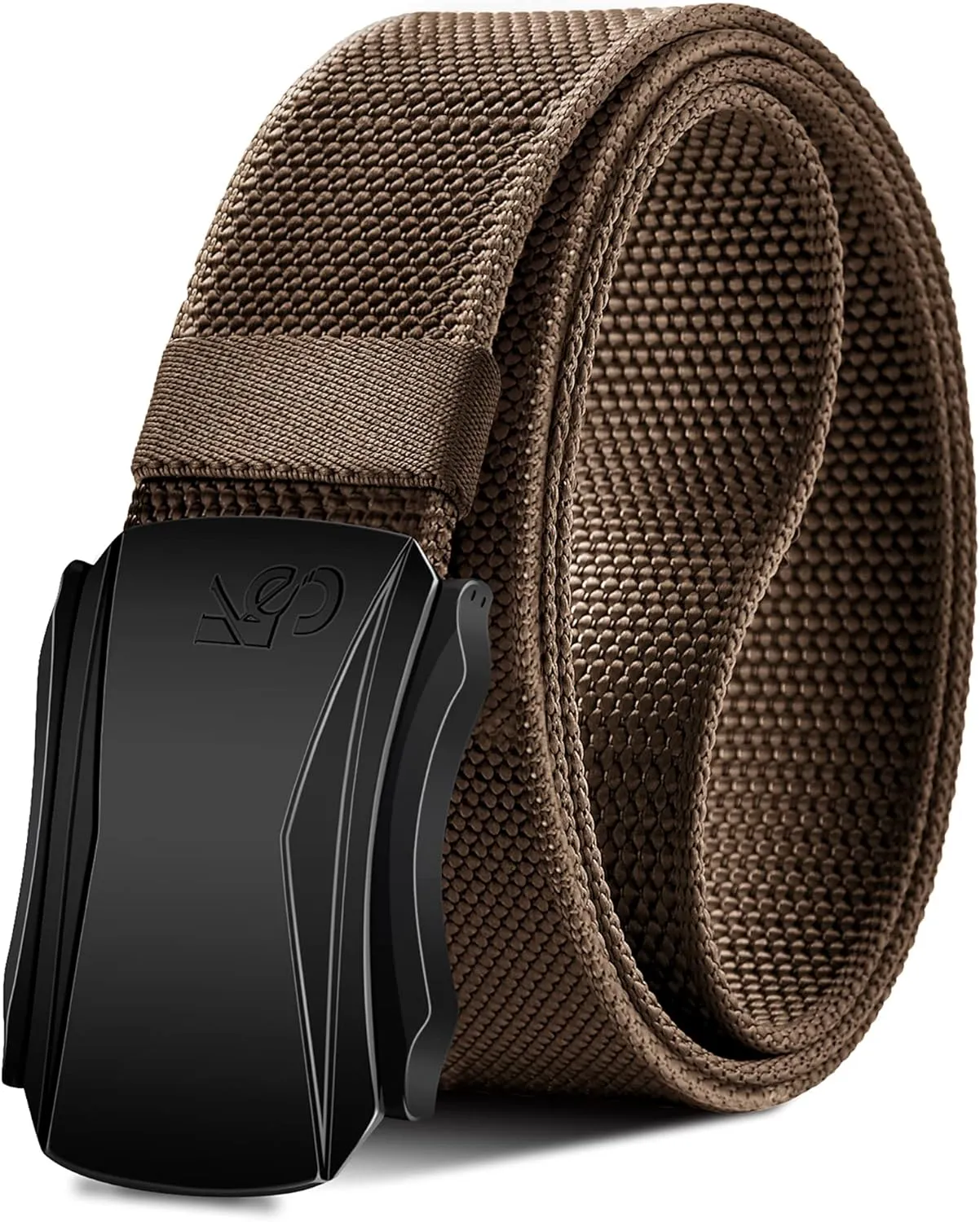 KEMISANT Mens Belt, Military Tactical Stretch Web Nylon Belt For Gift Men Hiking Hunting 1.5",Cut For Fit