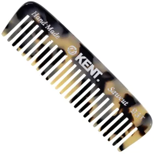 Kent 93T TW Wide Tooth Men's Comb, for Mustache and Beard ideal for Facial Hair, Small Pocket Sized Travel Detangler Comb, Saw-Cut Hand polished Made in England