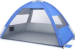 KESYOO Large Portable Beach Tent for Family 659C Sun Shelter Navy Ideal for Camping Hiking and Outdoor Activities Easy Setup Travel Tent for Family Use
