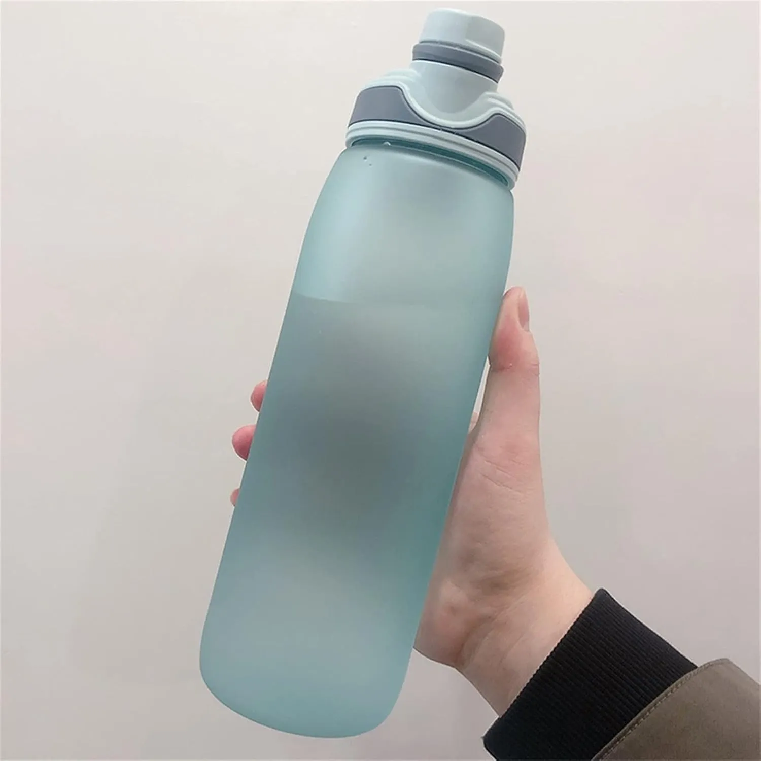 kettles Large Frosted Water Bottles Fast Flow BPA Free,Leak proof Sports Bottle with Built-in Handle,Portable Plastic Cups,Students canteen(C,Small)