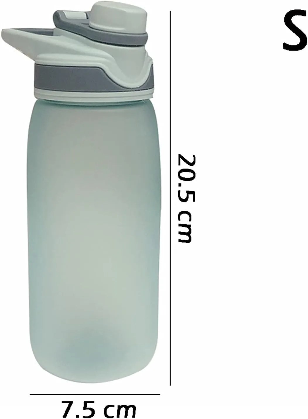 kettles Large Frosted Water Bottles Fast Flow BPA Free,Leak proof Sports Bottle with Built-in Handle,Portable Plastic Cups,Students canteen(C,Small)