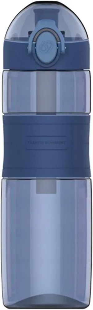 kettles Sport Bottles with Leak-proof Lid-Time Marker,Non-Slip Silicone,Large Water Jug-Portable Handle,Cups for Fitness/Camping canteen(B)
