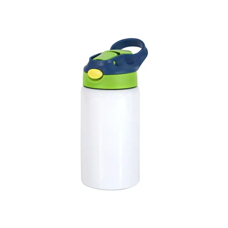 Kids 350ml polymer water bottle - Blue and Green