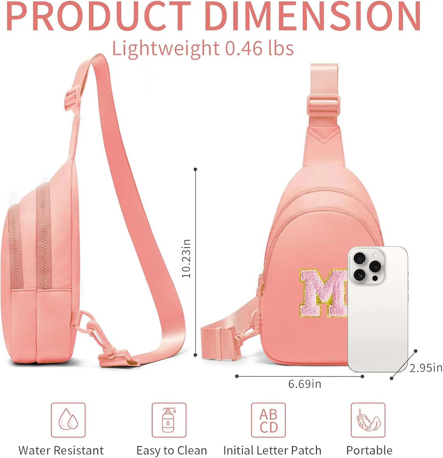 Kids Crossbody Small Sling Bag Initial Girls Fanny Pack Belt Bag Cute Backpack Purse Chest Bag for Girls Gifts
