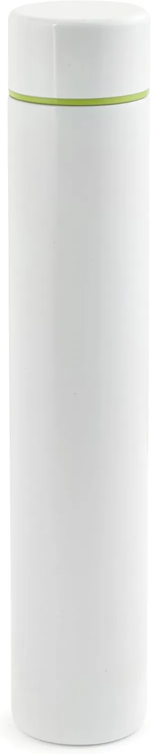 Kikkerland Slim Bottle, White, 8 oz, White