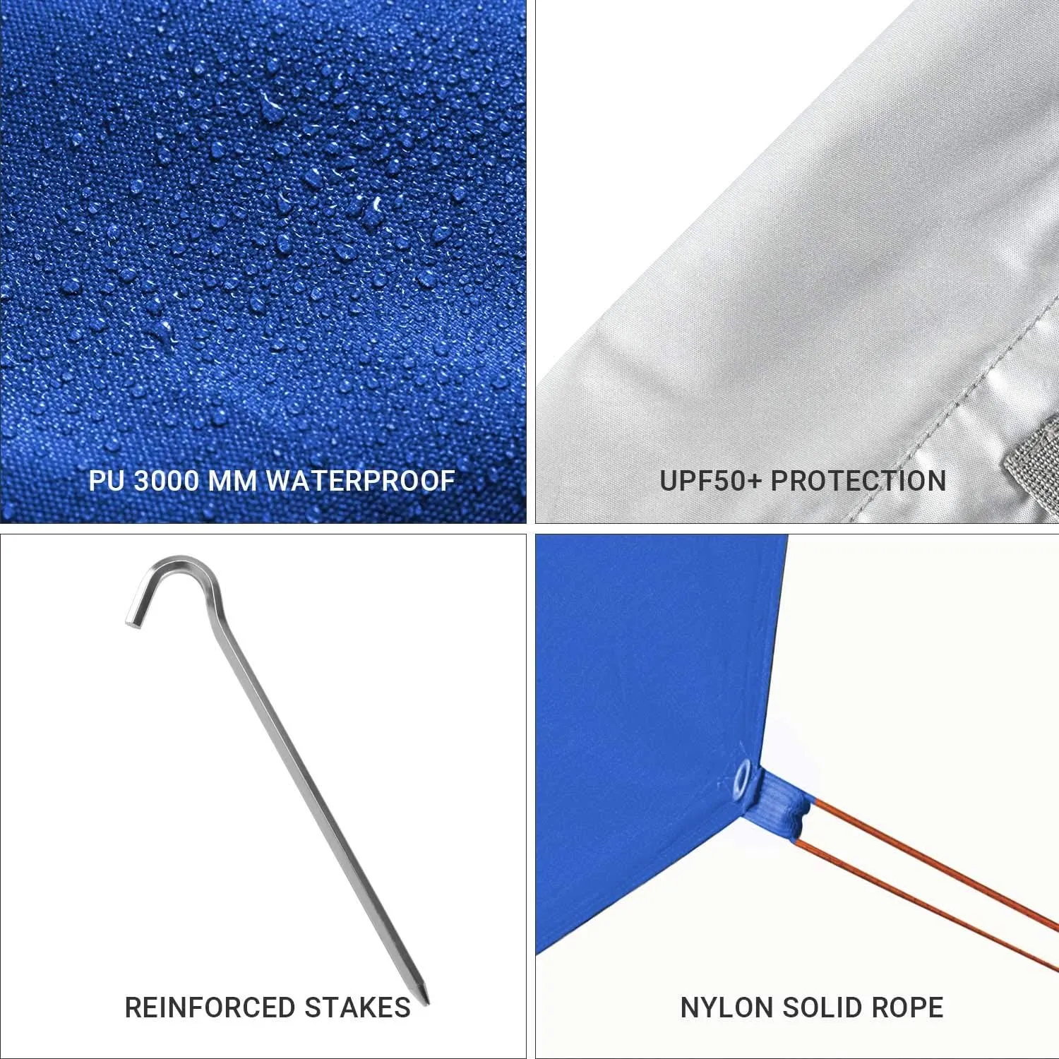KingCamp Camping Tarp, Oversize Waterproof Tarp with Silver Coating UPF50  UV Protection for Camping Hiking Traveling