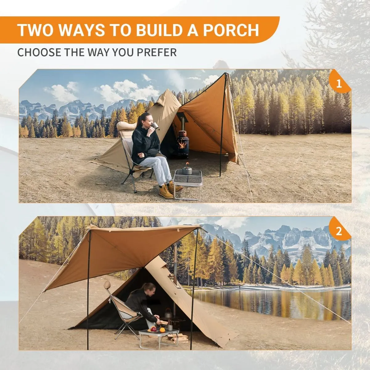 KingCamp Hot Tipi Tent with Stove Jack