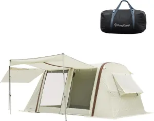 KingCamp Inflatable Tents for Camping, 8-10 Person Blow Up Tent Easy Setup Waterproof & Windproof Camping Tent with Pump for Outdoor Adventures