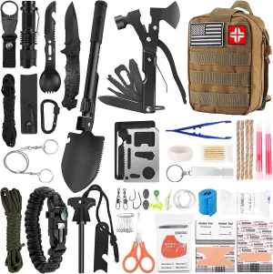 Kit and Gear 142Pcs Husband Pouch, Thanksgiving sale Kit, for and Men Likes Professional First Camping Dad Survival Survival Adventure… Equipment Molle Who Outdoor Custom design with Aid