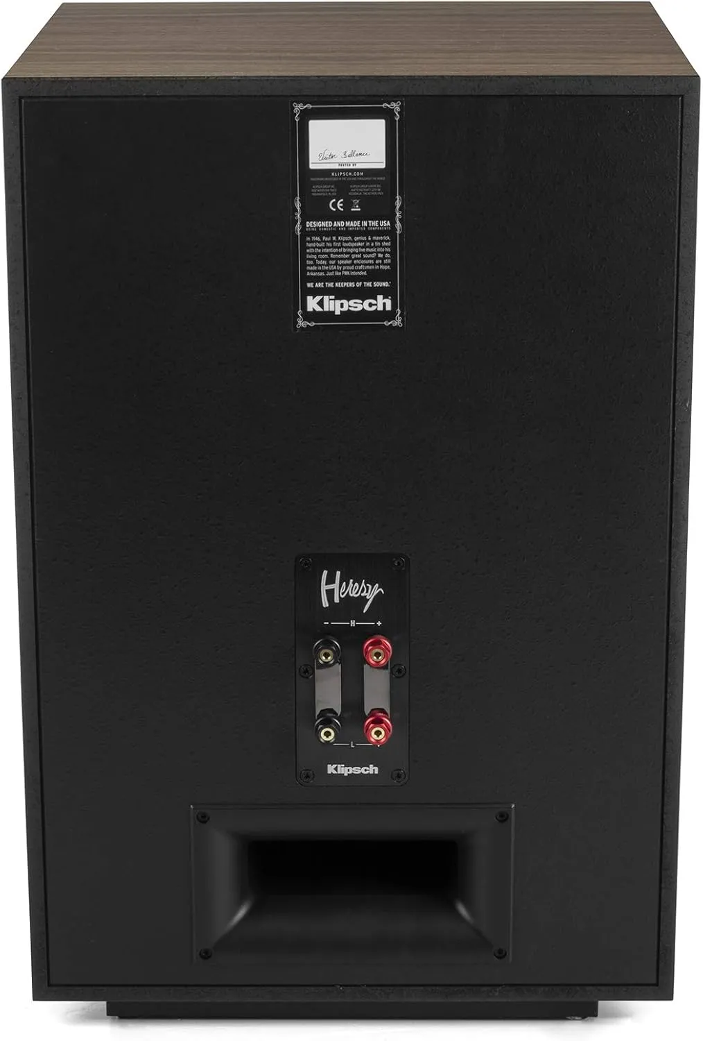 Klipsch Heresy IV Floorstanding Speaker in American Walnut Three-Way, Horn-Loaded Speaker with Updated Design
