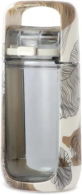 KOR One Planet 13.5oz Tritan Water Bottle with Lid Safety Lock, One Click Open Cap and Ergonomic Carry Handle - Features Unique Water-Dipped Designs Inspired by Nature