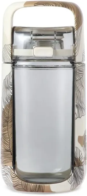 KOR One Planet 13.5oz Tritan Water Bottle with Lid Safety Lock, One Click Open Cap and Ergonomic Carry Handle - Features Unique Water-Dipped Designs Inspired by Nature
