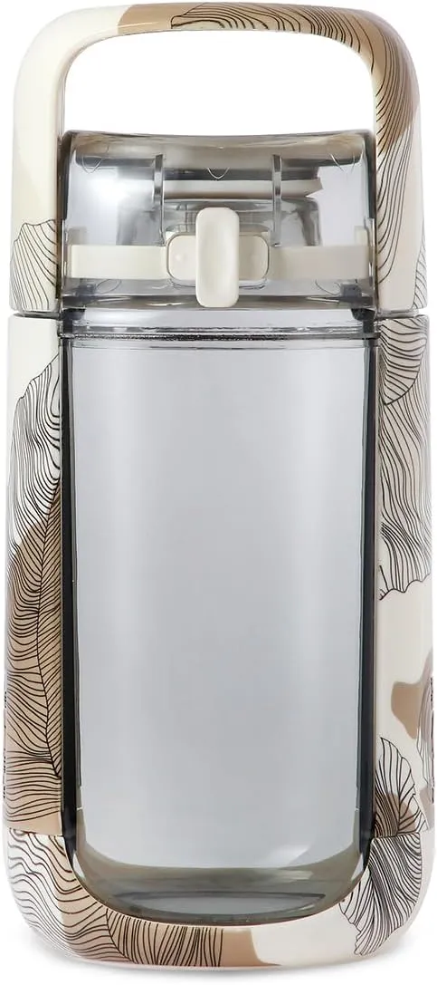 KOR One Planet 13.5oz Tritan Water Bottle with Lid Safety Lock, One Click Open Cap and Ergonomic Carry Handle - Features Unique Water-Dipped Designs Inspired by Nature