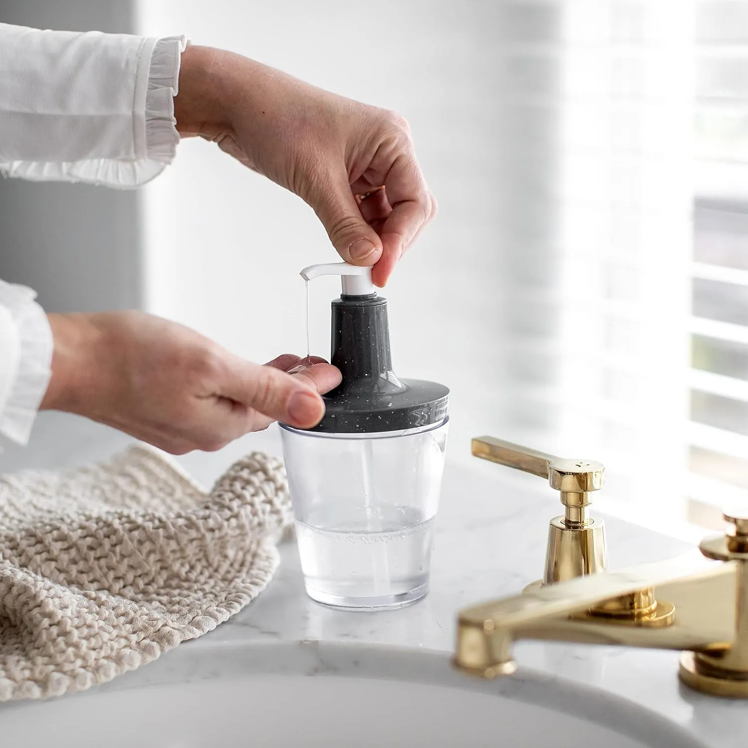 Koziol Dispenser, jar, soap Bottle, Recycled White, 250ml