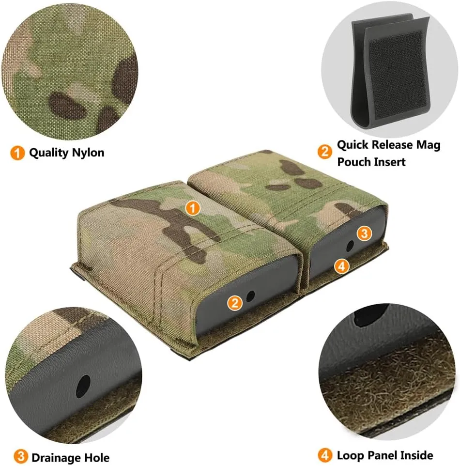 KRYDEX 5.56 Magazine Pouch,MOLLE Mag Holder with Quick Release Magazine Pouch Insert