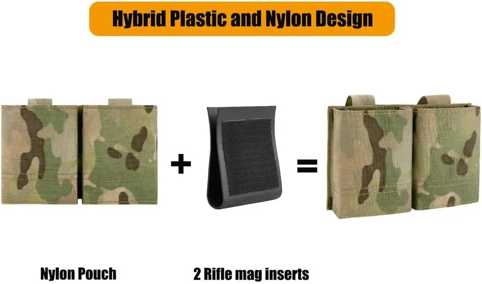 KRYDEX 5.56 Magazine Pouch,MOLLE Mag Holder with Quick Release Magazine Pouch Insert