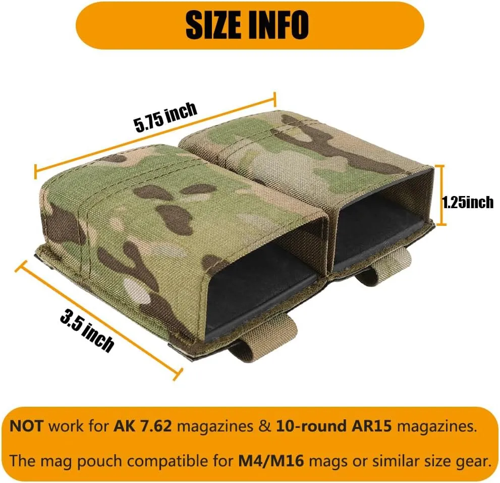 KRYDEX 5.56 Magazine Pouch,MOLLE Mag Holder with Quick Release Magazine Pouch Insert