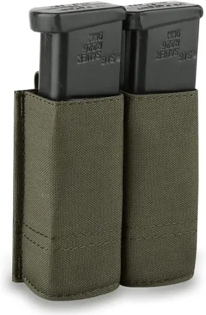 KRYDEX Single/Double Pistol Mag Pouch, Nylon Magazine Pouch 9mm with Quick Release Magazine Pouch Insert