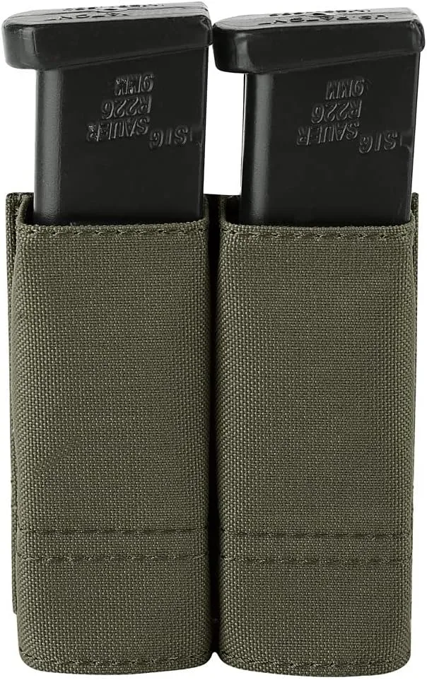 KRYDEX Single/Double Pistol Mag Pouch, Nylon Magazine Pouch 9mm with Quick Release Magazine Pouch Insert