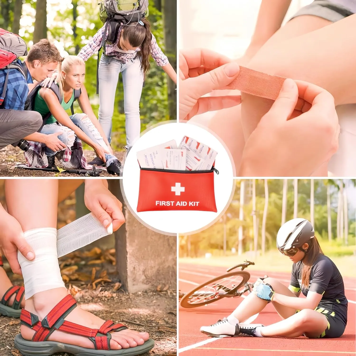 KUTONTECH Premium Mini First Aid Set – 28 Pcs Small Survival Essentials Kit for Emergencies, Travel, and Outdoor Activities.