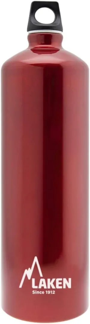 Laken Futura Aluminum Water Bottle - Narrow Mouth, Screw Cap with Loop - Leak-Proof, BPA Free, Made in Spain - 50 oz, Red