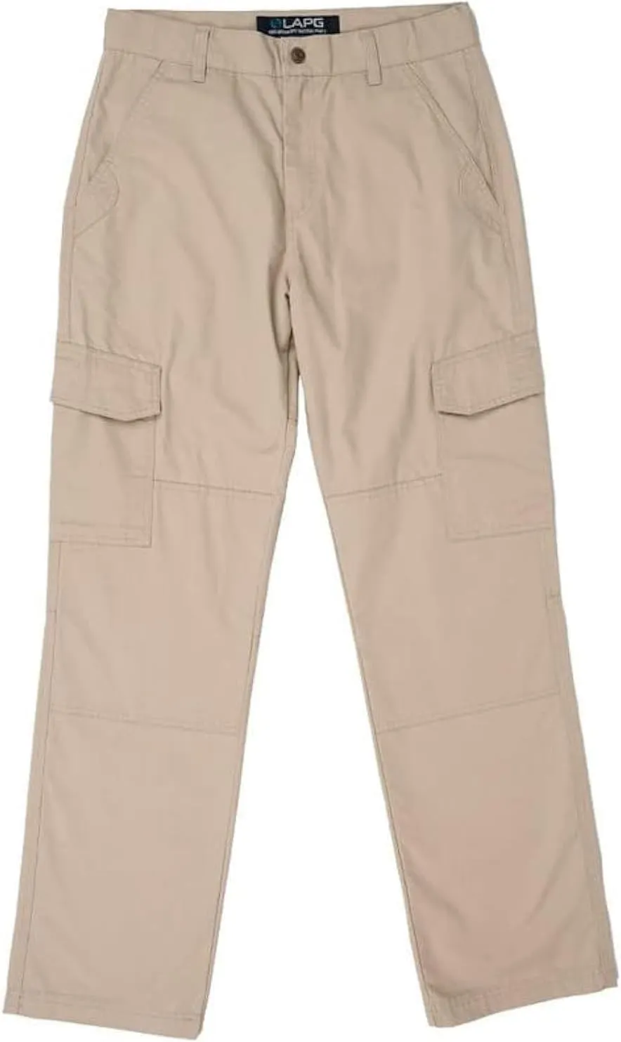 LAPG Kid's Rip-Stop Cargo Pants, Youth Tactical Outdoor Pants, Durable Children's Hiking, Camping, Adventure Pants