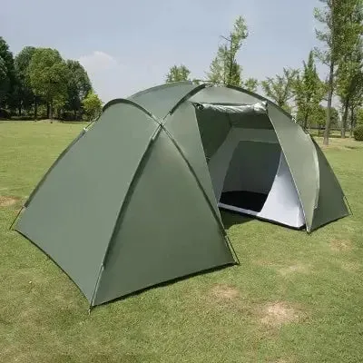 Large Camping Tent Double Layer Waterproof Two Bedrooms