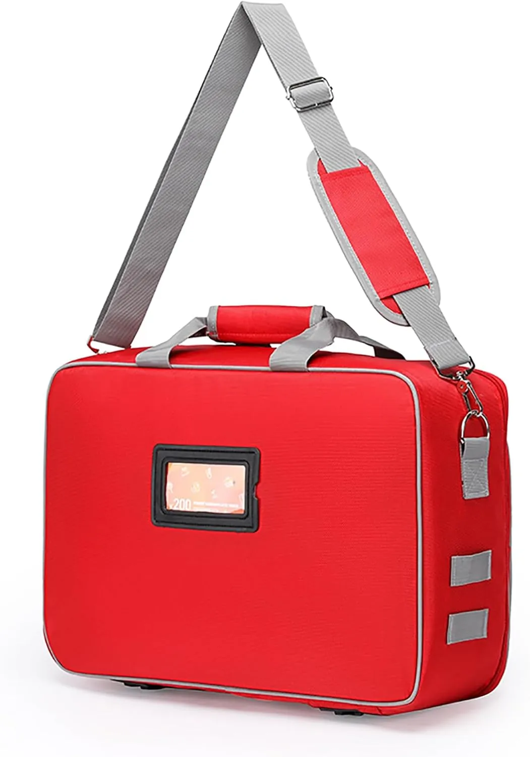 Large First Aid Kit-Professional First Responder Bag with Shoulder Strap and Labelled Compartments Medical Trauma Bag,for EMT, Nurses, Home Care Emergency Survival Kit (Bag Only) (Red)