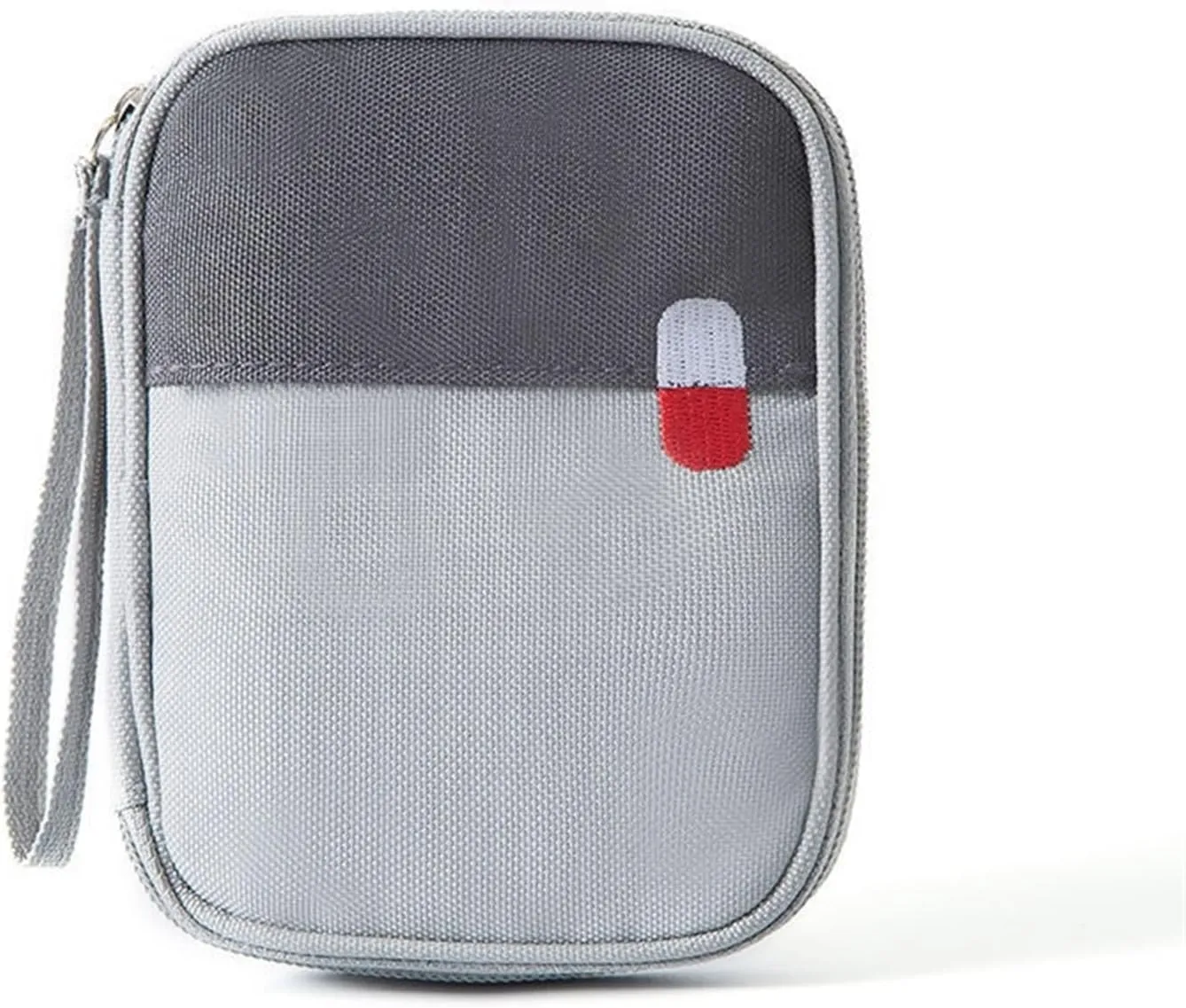 Large/mini Capacity Medicine Storage Bag,Portable Mini First Aid Pouch Medical Kit Home First Aid Kit Survival Bag Emergency Bag Travel Medicine Bag Double Handy Pills Pocket for Car,Travel Home(Grey,
