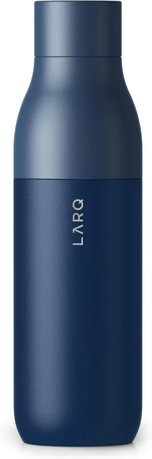 LARQ Bottle Twist Top 25 oz - Insulated Stainless Steel Water Bottle | Thermos, BPA Free | Reusable Water Bottle for Camping, Office, and Travel | Keep Drinks Cold and Hot, Monaco Blue