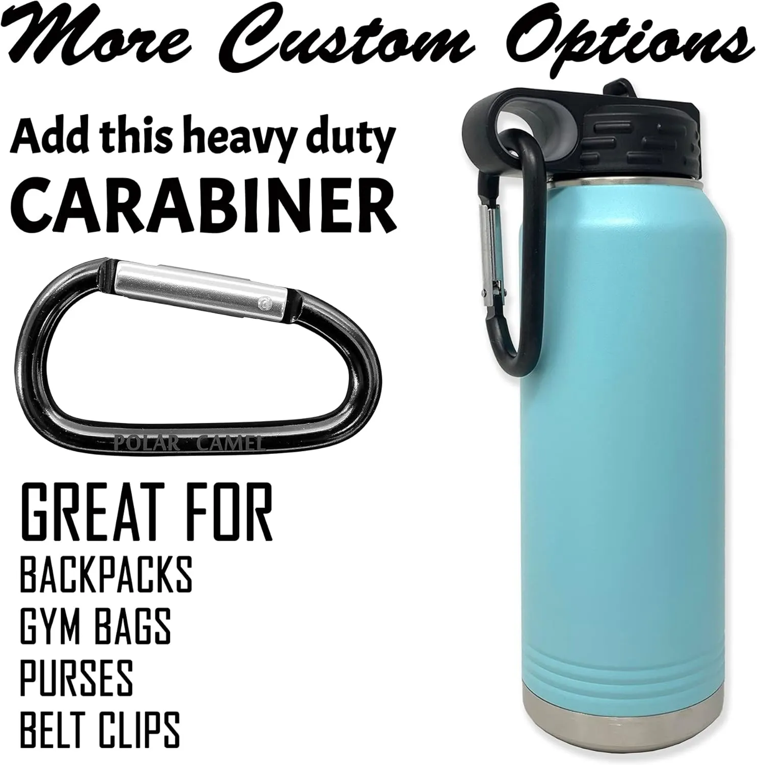 LaserGram Personalized Water Bottle, Trumpet, Stainless Steel Double Wall Vacuum Insulated with Flip Top Straw, Custom Engraved Gift (40oz / 1180ml Camo Green)