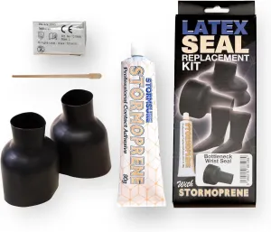 Latex Drysuit Bottleneck Wrist Seal Replacement Kit - Repair or Replace Latex Bottleneck Wrist Seal with a Replacement Seal and Stormoprene Professional Contact Adhesive (90g)