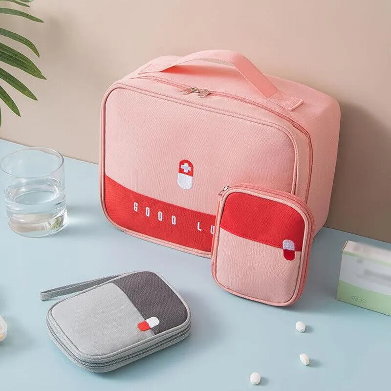 Layered Large-Capacity Thickened Medicine Box Aid Kit Safety Kit Storage Bag Au